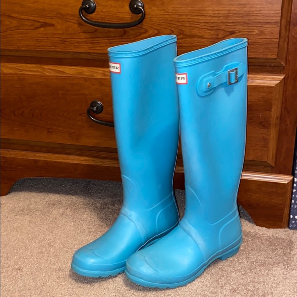 Blue Hunter rain boots